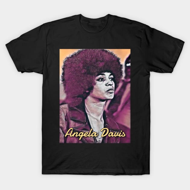 Angela Davis (O) T-Shirt by BlackOzean